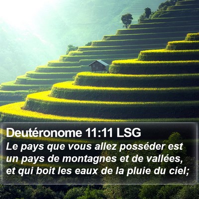 Deutéronome 11:11 LSG Bible Verse Image