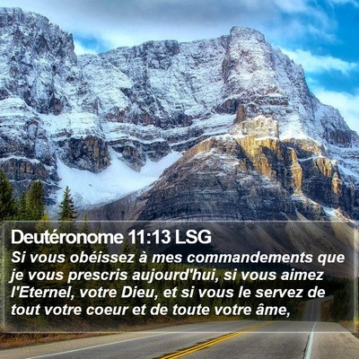 Deutéronome 11:13 LSG Bible Verse Image