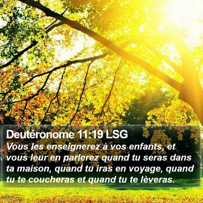 Deutéronome 11:19 LSG Bible Verse Image
