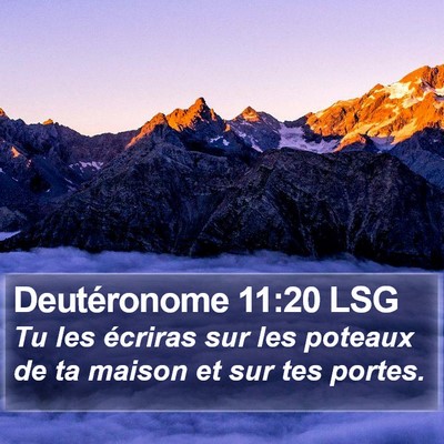 Deutéronome 11:20 LSG Bible Verse Image