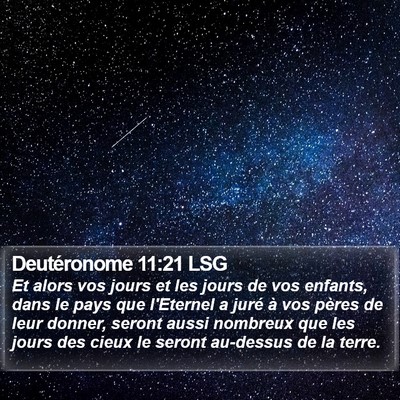Deutéronome 11:21 LSG Bible Verse Image