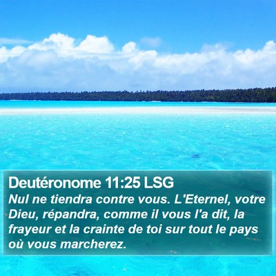 Deutéronome 11:25 LSG Bible Verse Image