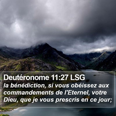 Deutéronome 11:27 LSG Bible Verse Image