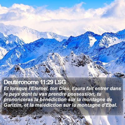 Deutéronome 11:29 LSG Bible Verse Image