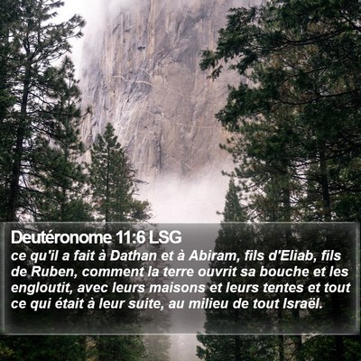Deutéronome 11:6 LSG Bible Verse Image