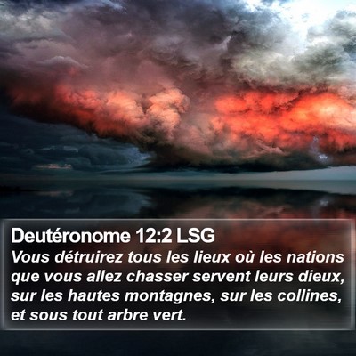 Deutéronome 12:2 LSG Bible Verse Image