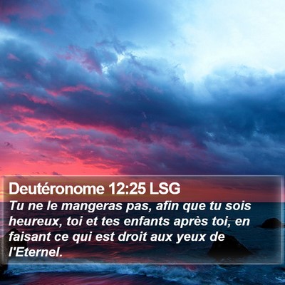 Deutéronome 12:25 LSG Bible Verse Image