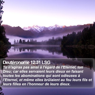 Deutéronome 12:31 LSG Bible Verse Image