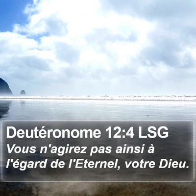 Deutéronome 12:4 LSG Bible Verse Image