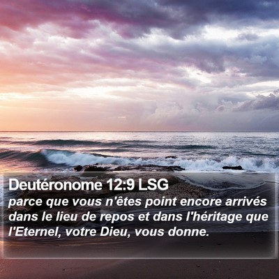 Deutéronome 12:9 LSG Bible Verse Image