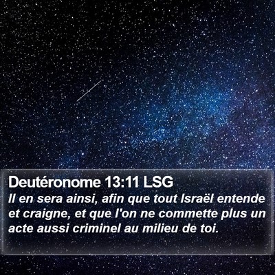 Deutéronome 13:11 LSG Bible Verse Image