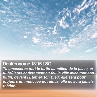 Deutéronome 13:16 LSG Bible Verse Image