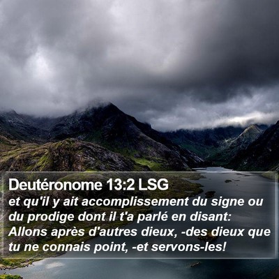 Deutéronome 13:2 LSG Bible Verse Image
