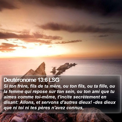 Deutéronome 13:6 LSG Bible Verse Image