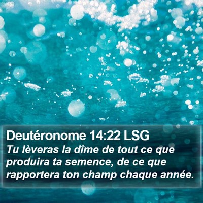 Deutéronome 14:22 LSG Bible Verse Image