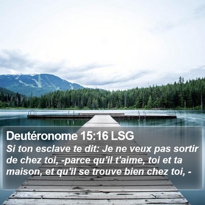 Deutéronome 15:16 LSG Bible Verse Image