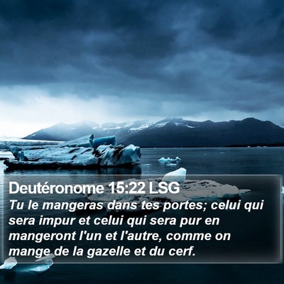 Deutéronome 15:22 LSG Bible Verse Image