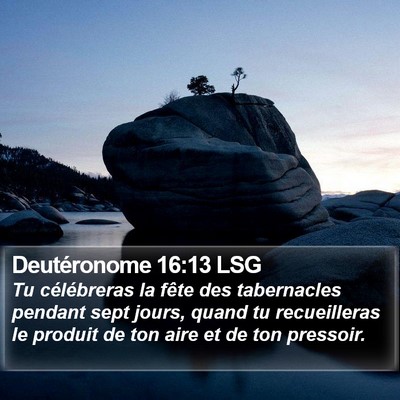 Deutéronome 16:13 LSG Bible Verse Image