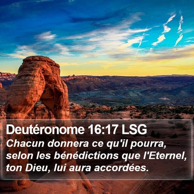 Deutéronome 16:17 LSG Bible Verse Image