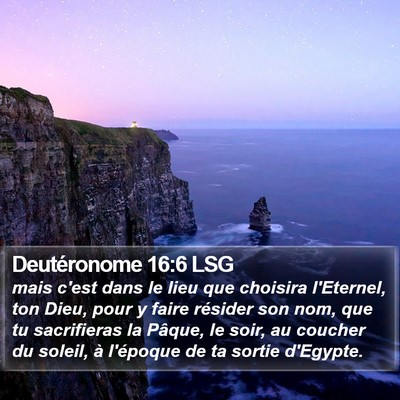 Deutéronome 16:6 LSG Bible Verse Image