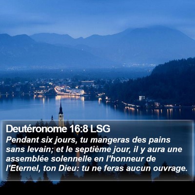 Deutéronome 16:8 LSG Bible Verse Image