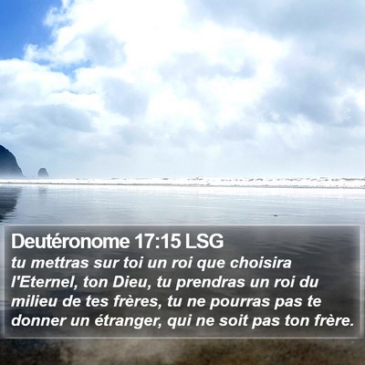 Deutéronome 17:15 LSG Bible Verse Image