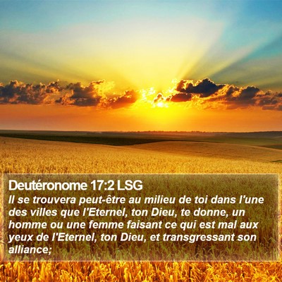 Deutéronome 17:2 LSG Bible Verse Image