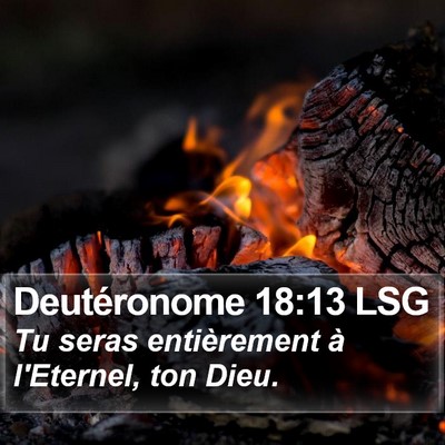 Deutéronome 18:13 LSG Bible Verse Image