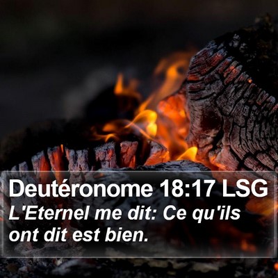 Deutéronome 18:17 LSG Bible Verse Image