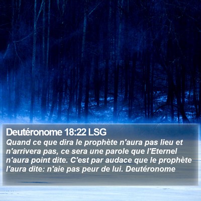 Deutéronome 18:22 LSG Bible Verse Image