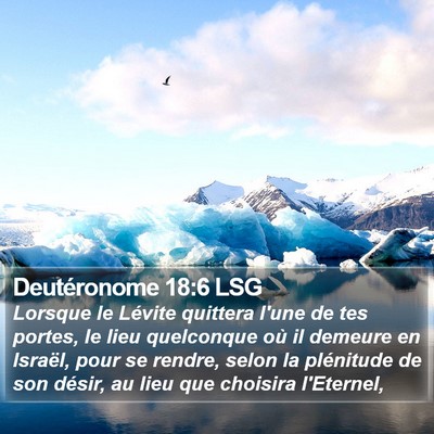 Deutéronome 18:6 LSG Bible Verse Image