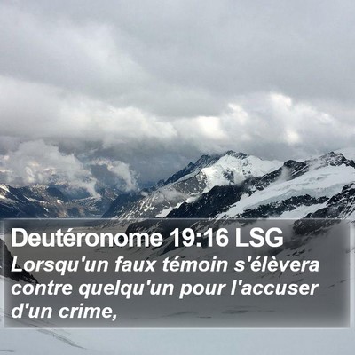 Deutéronome 19:16 LSG Bible Verse Image