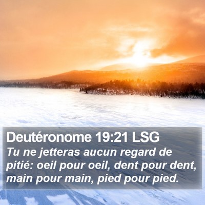 Deutéronome 19:21 LSG Bible Verse Image