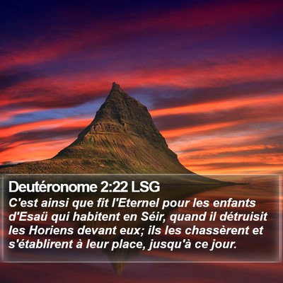Deutéronome 2:22 LSG Bible Verse Image