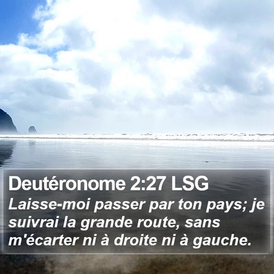 Deutéronome 2:27 LSG Bible Verse Image