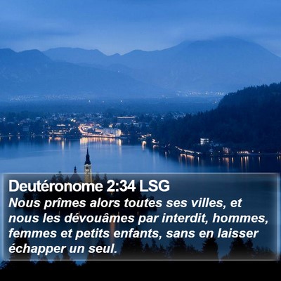 Deutéronome 2:34 LSG Bible Verse Image