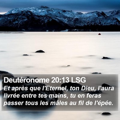 Deutéronome 20:13 LSG Bible Verse Image