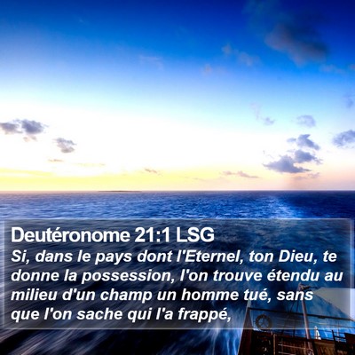 Deutéronome 21:1 LSG Bible Verse Image