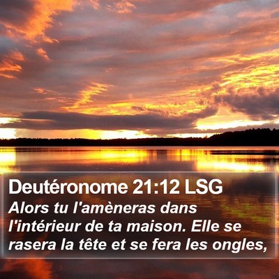 Deutéronome 21:12 LSG Bible Verse Image
