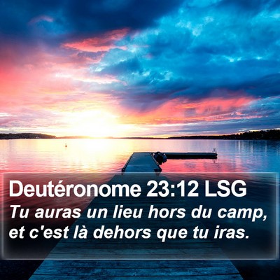 Deutéronome 23:12 LSG Bible Verse Image