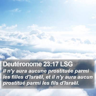 Deutéronome 23:17 LSG Bible Verse Image