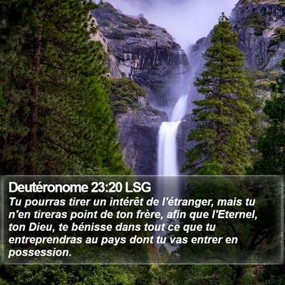 Deutéronome 23:20 LSG Bible Verse Image