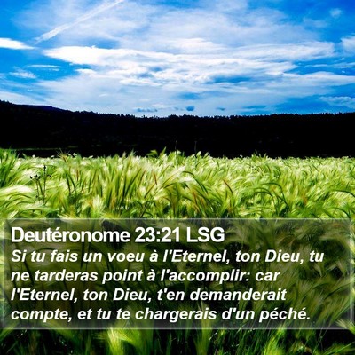 Deutéronome 23:21 LSG Bible Verse Image