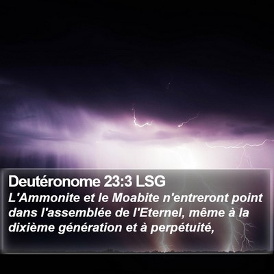 Deutéronome 23:3 LSG Bible Verse Image