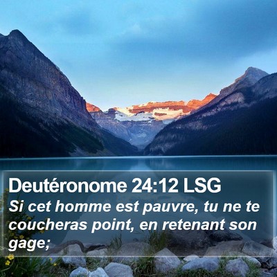 Deutéronome 24:12 LSG Bible Verse Image