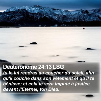 Deutéronome 24:13 LSG Bible Verse Image