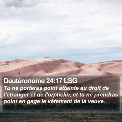 Deutéronome 24:17 LSG Bible Verse Image