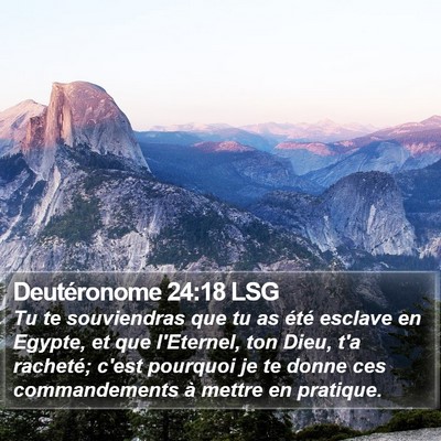 Deutéronome 24:18 LSG Bible Verse Image