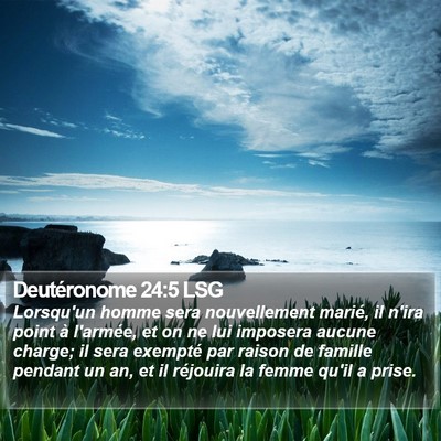 Deutéronome 24:5 LSG Bible Verse Image