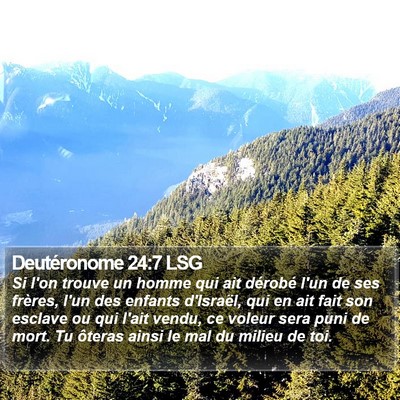 Deutéronome 24:7 LSG Bible Verse Image